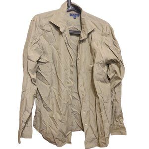 Faconnable Size M Made In USA Cotton Green Button Down Shirt Casual Formal